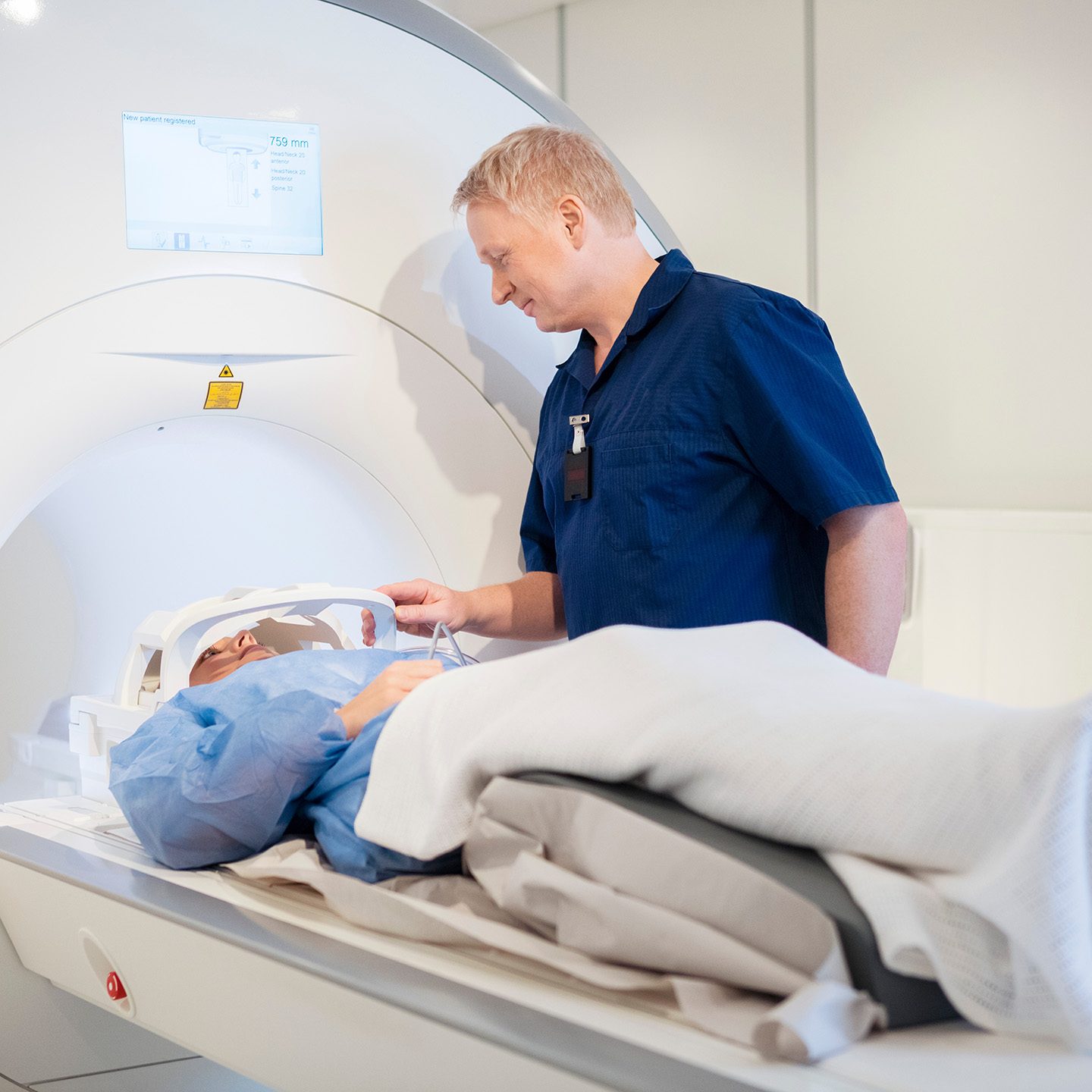 Patient entering MRI machine